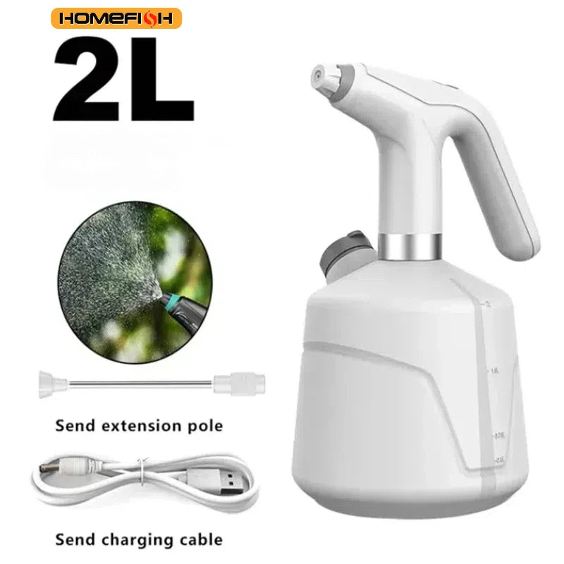 HOMEFISH 2L Electric Watering Can Automatic Garden Irrigation Tool for Household Agricultural Spray Disinfection Peaceful Pleasures Health and Wellness