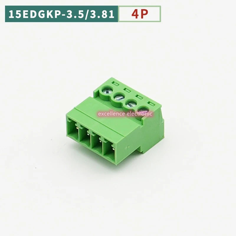 10PCS 15EDGKP 3.81mm/3.5mm Welding Free Aerial Docking Plug-in Terminal Block Female Socket 2P 3P 4P-12P 3.5/3.81 Pitch Peaceful Pleasures Health and Wellness 4P 3.81mm
