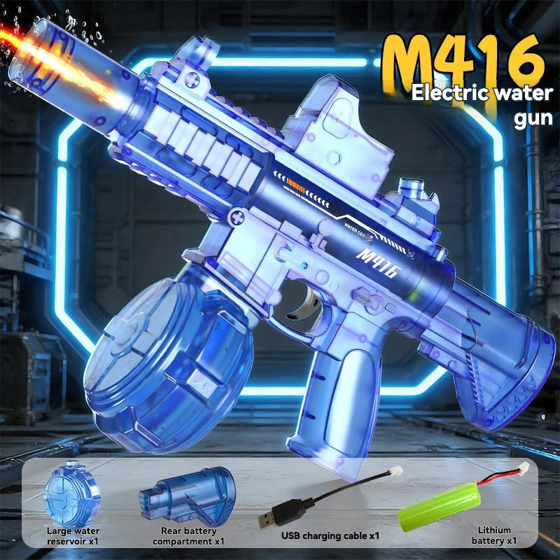 2026 Explosion Flash M416 Children's Electric Water Gun Toy