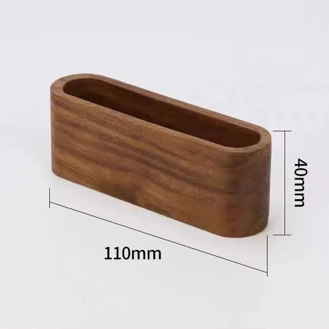 Wooden Business Card Holder Note Display Rack Office Supplies
