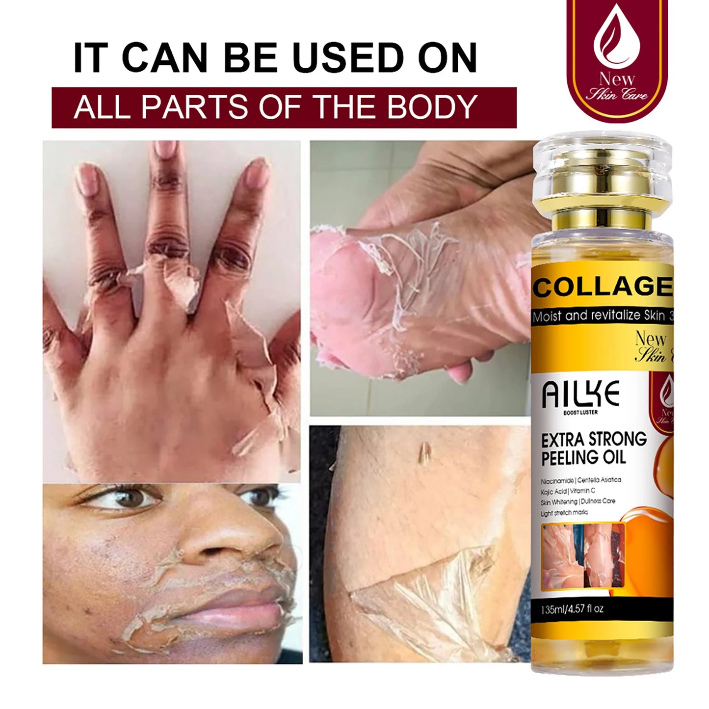 AILKE Collagen Peeling Oil | Brightening Exfoliating Solution 135ml