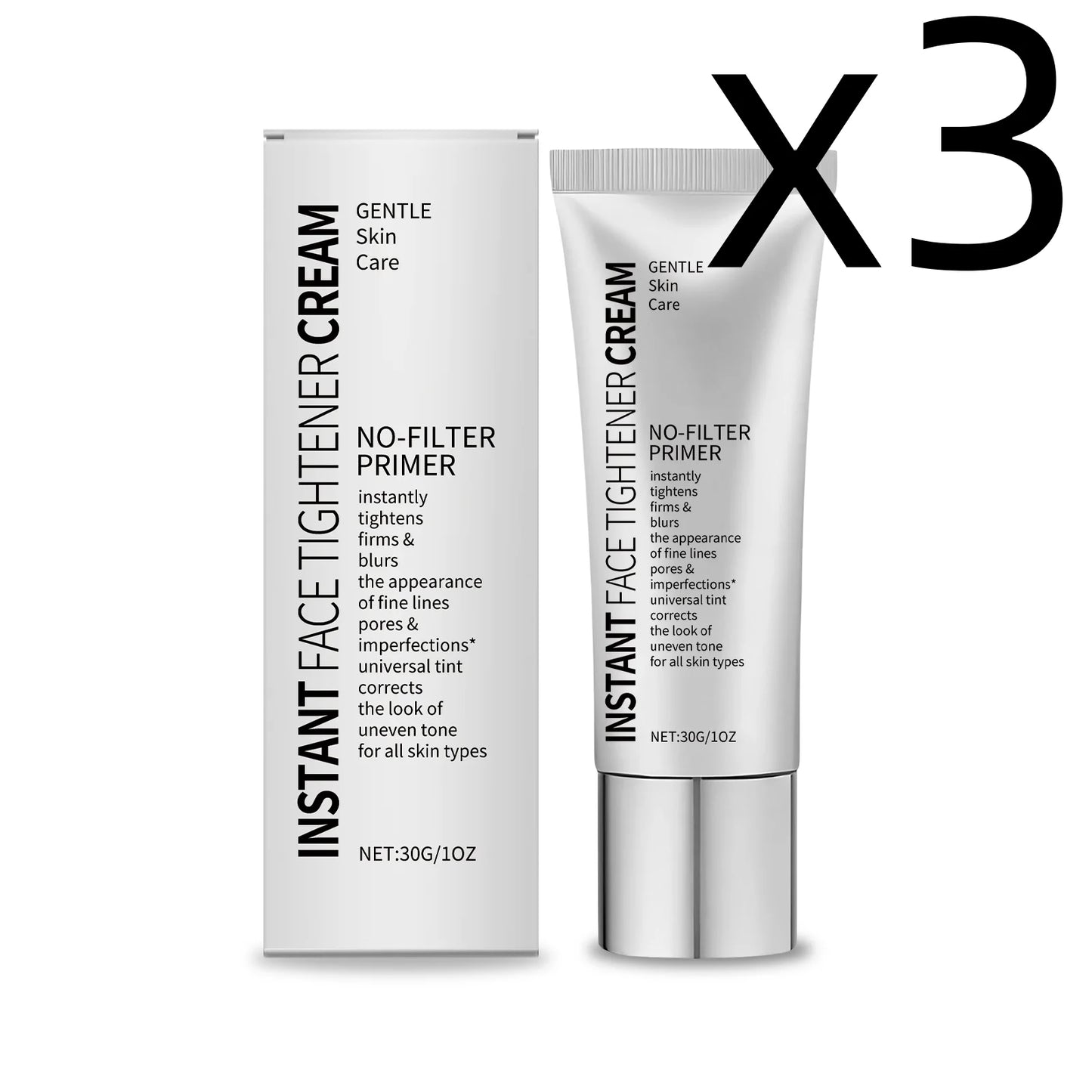 Facial Makeup Primer Firming Skin Reduce Oily Shine Create A Flawless Foundation Enhance Skin Barrier Instant Tighten Face Cream Peaceful Pleasures Health and Wellness 30g Boxed X 3PCS