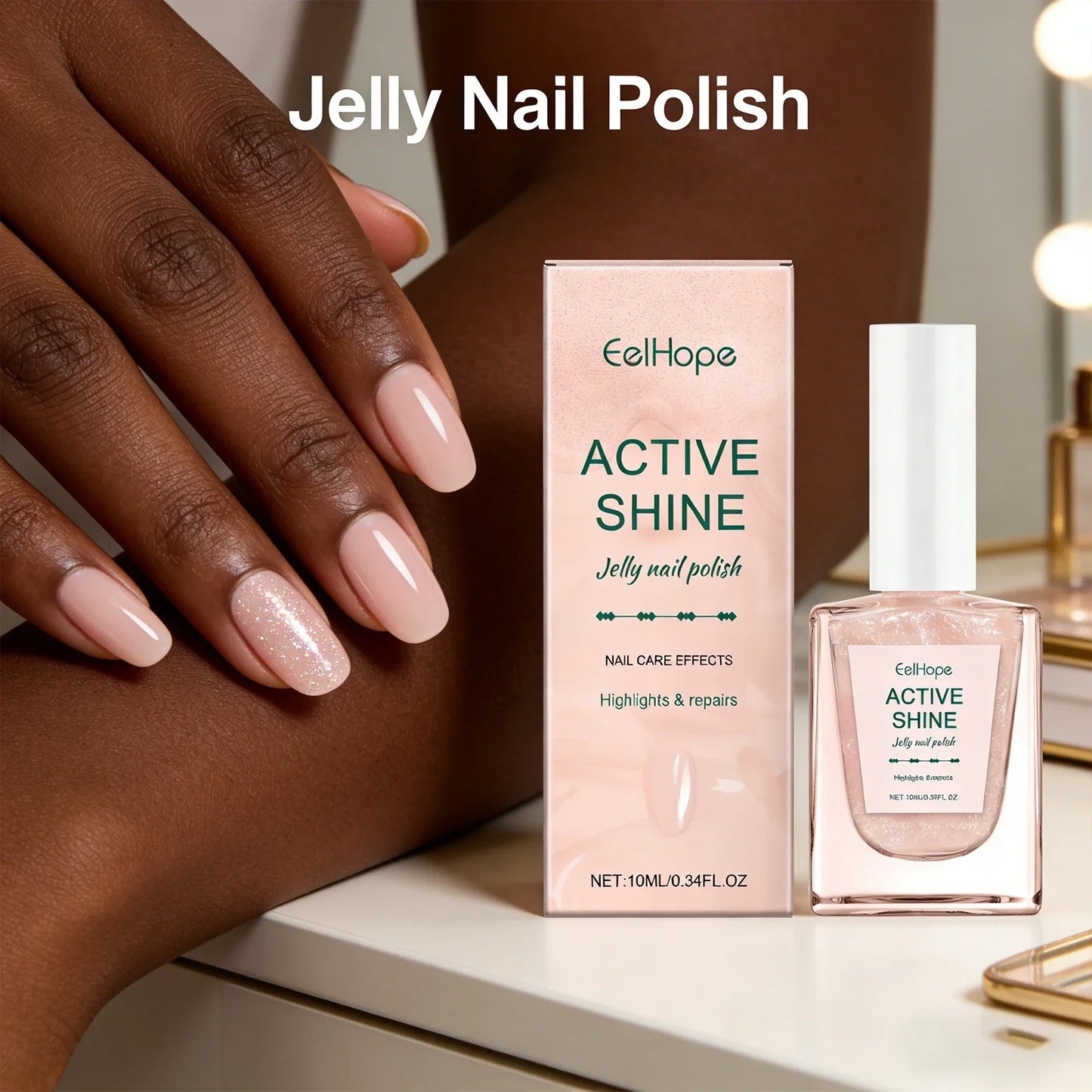 Jelly Gel Nail Polish Translucent Sheer UV LED Soak-Off 10ml