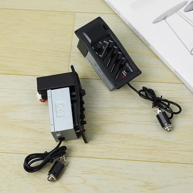 7545R Acoustic Guitar Pickup with 4-Band EQ Preamp & Tuner