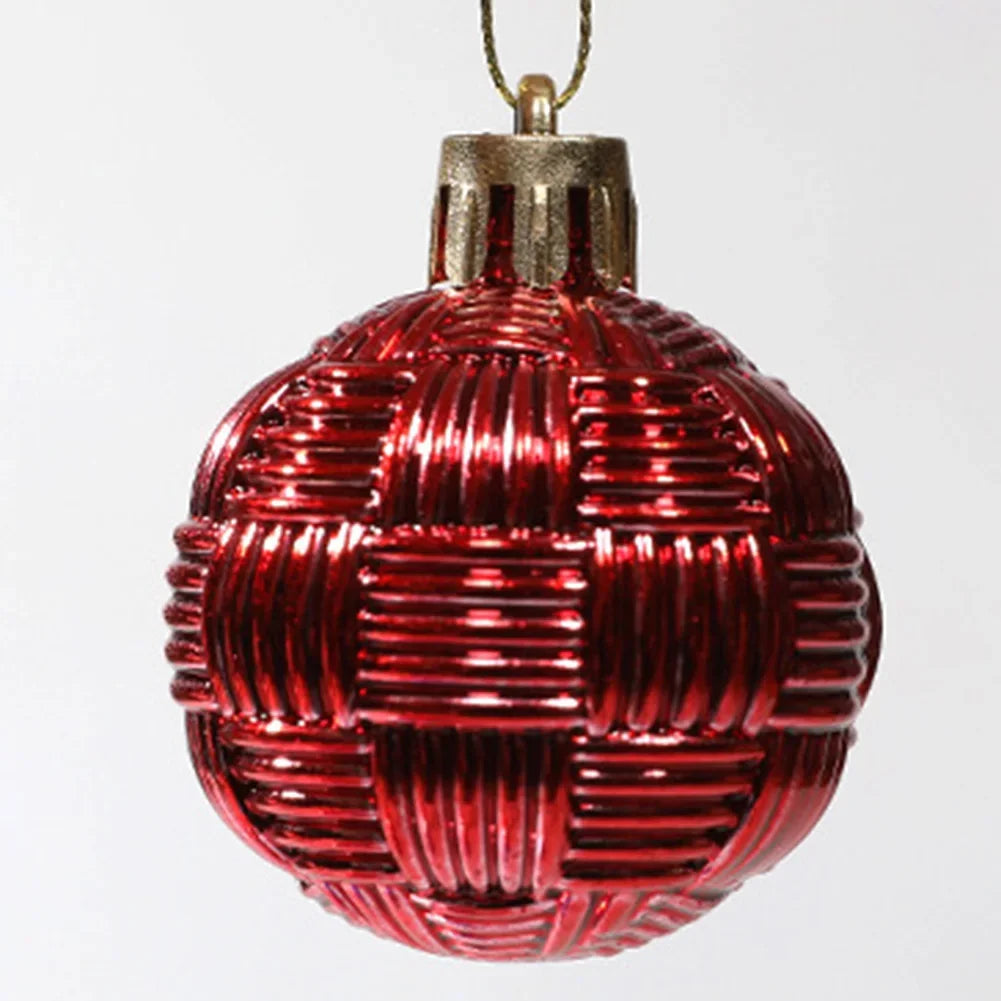 Shatterproof Christmas Ball Ornaments – 6 Pack, 4cm Baubles