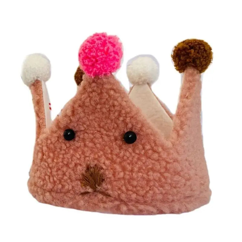 Bear Crown Baby Hat | Cashmere Photo Prop for Birthday Parties