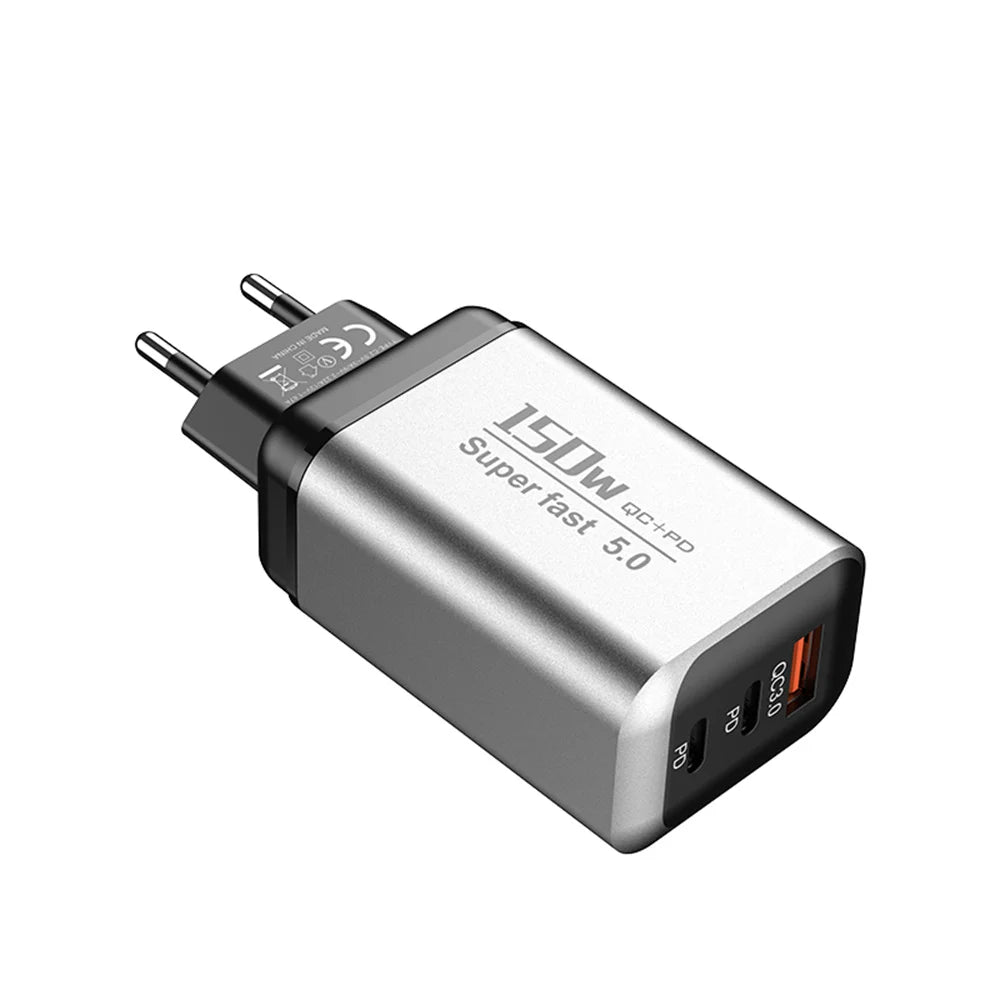 150W USB-C PD Fast Charger Quick Charge 3.0 | EU US UK Plug