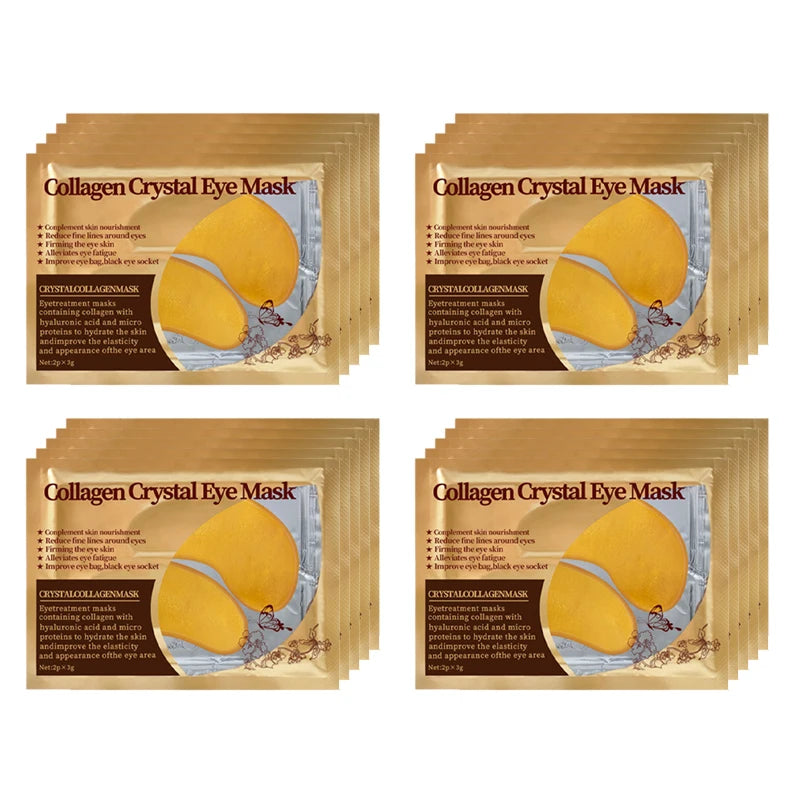 BIOAOUA Gold Collagen Eye Masks 20 Pairs – Dark Circle Patches