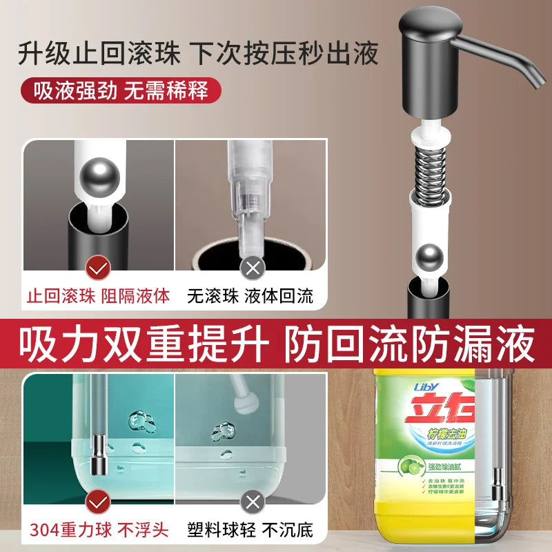 Under Sink Soap Dispenser with Extension Tube Kit | Kitchen