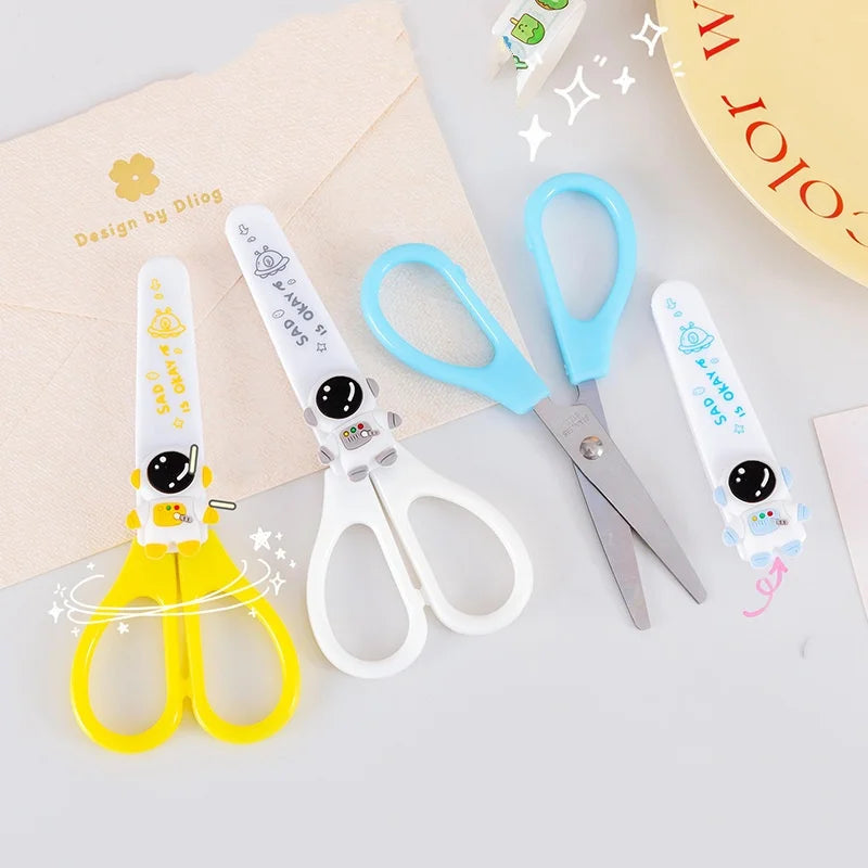 3-Pack Kids Safety Scissors Protective Cover Blunt Tip Craft Children