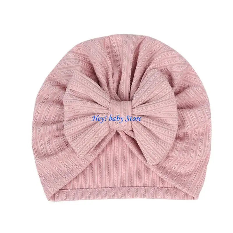 Baby Bowknot Turban Beanie Hat | Newborn Photo Prop 0–12M