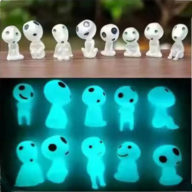10pc Glow in the Dark Princess Miniature Garden Ornaments