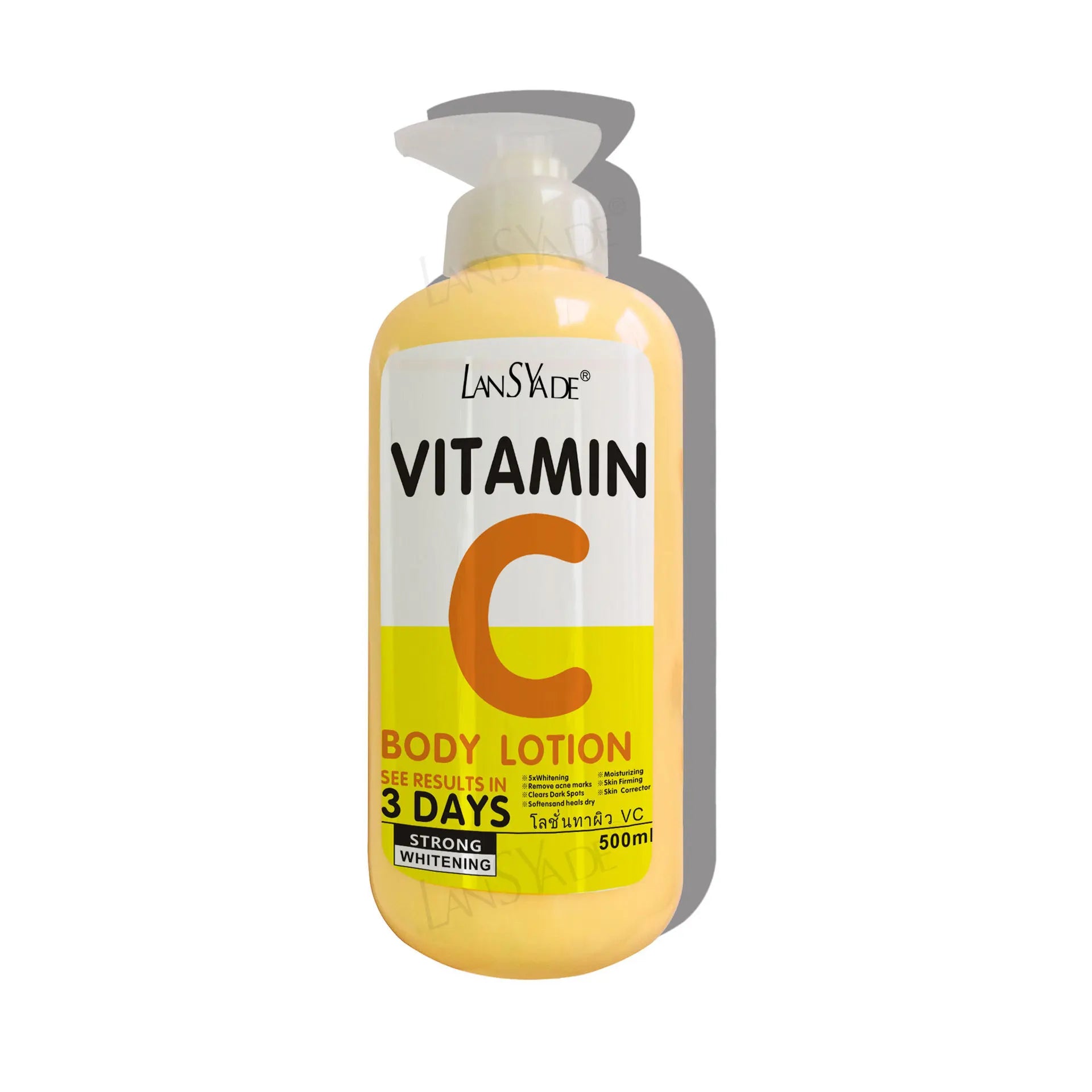 500ml Vitamin C Body Cream Whitening Hydroxy Acids VE Remove Acne Marks Deep Moisturizing Lightening Body Lotion Skin Care Peaceful Pleasures Health and Wellness VC