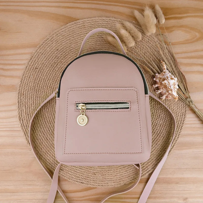Mini Backpack Cute Casual Daypack Zippered Pockets Crossbody Convertible Bag Women Girl Backpack Peaceful Pleasures Health and Wellness