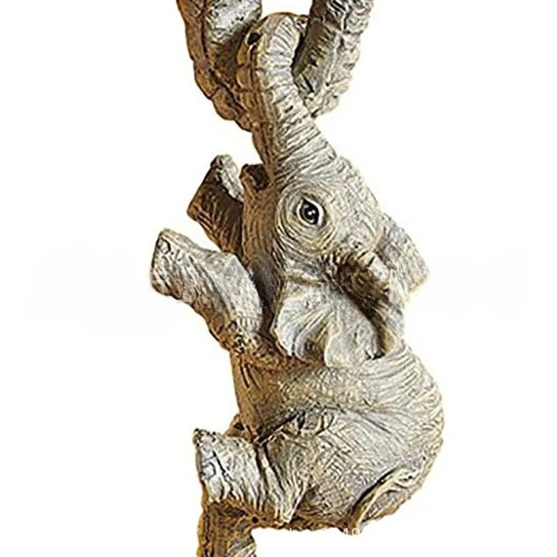 Elephant Resin Ornaments Exquisite Stone Elephant Statues Landscape Design Mini Living Room Garden Decorations Resin Handicrafts Peaceful Pleasures Health and Wellness small