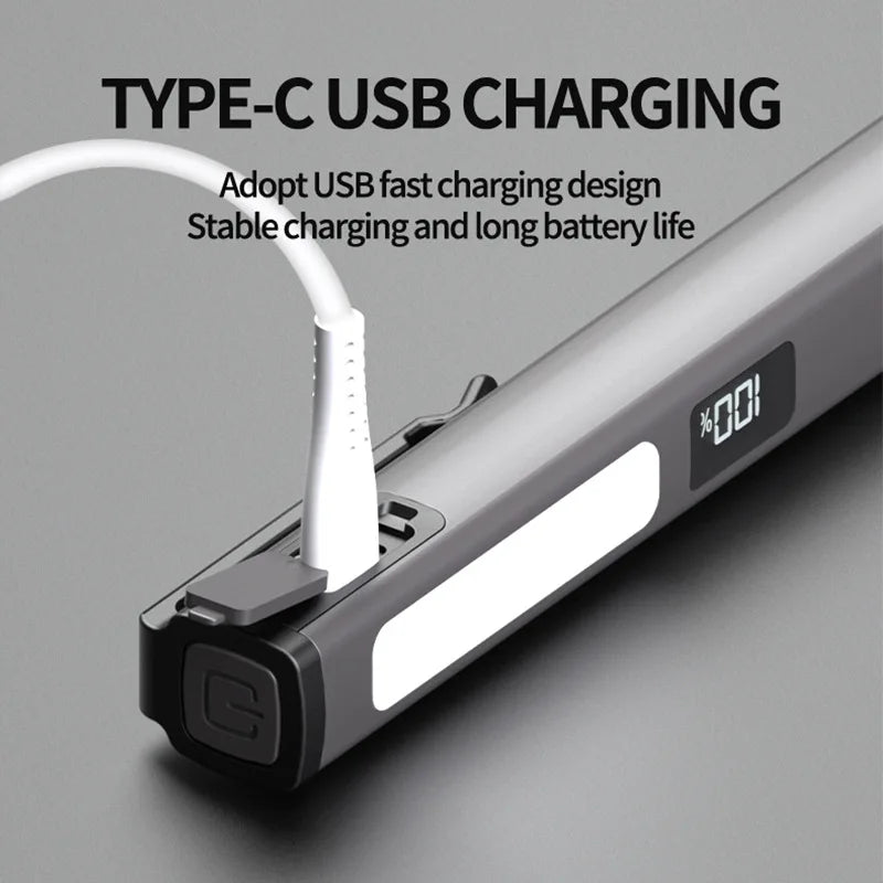 COB LED Pen Clip Flashlight | Rechargeable Magnetic Work Light Rechargeable Work Light Peaceful Pleasures Health and Wellness