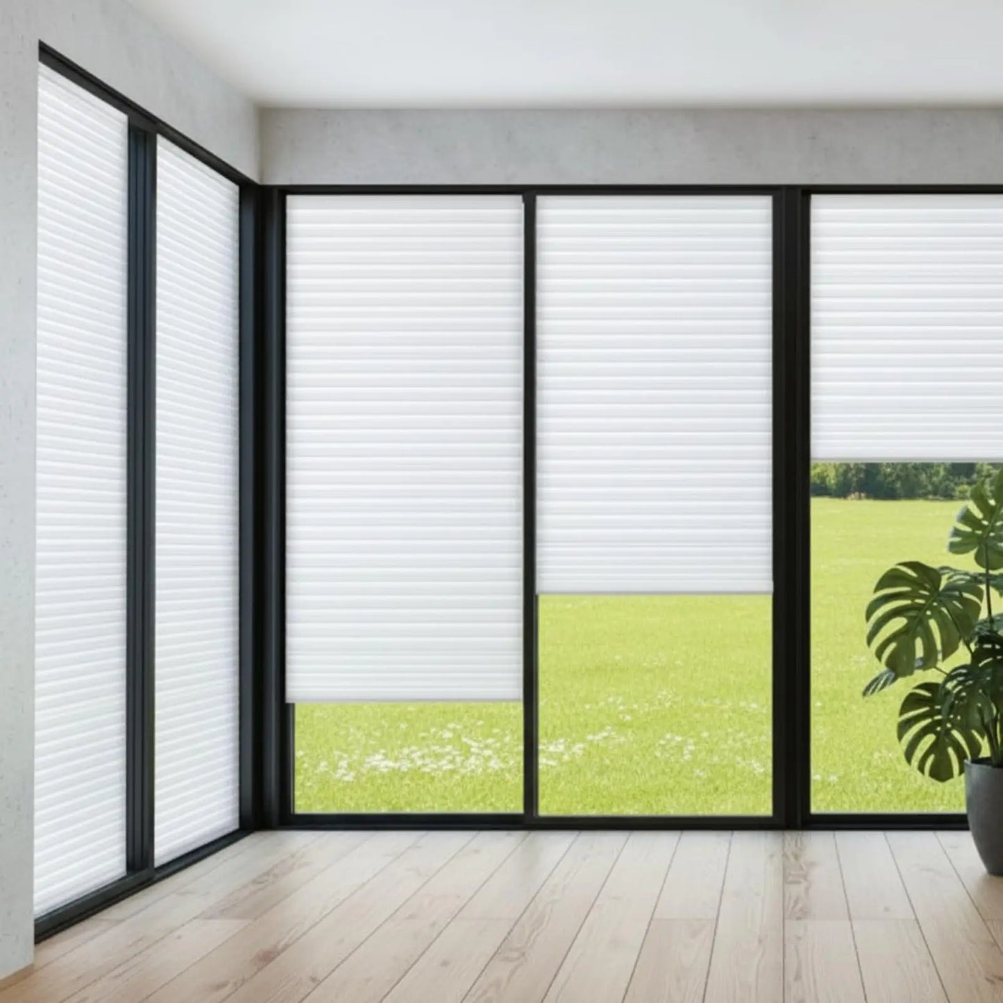 4-Pack No-Tool Pleated Privacy Blinds – Cut-to-Size Fabric Pleated Window Blinds Peaceful Pleasures Health and Wellness
