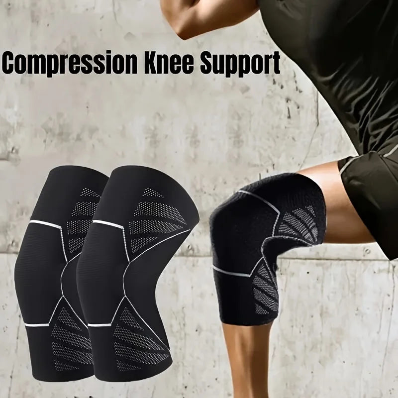 1 PC Professional Knee Support Compression Knee Sleeve Anti Slip Silicone Knee Braces for Knee Pain Meniscus Tear Peaceful Pleasures Health and Wellness