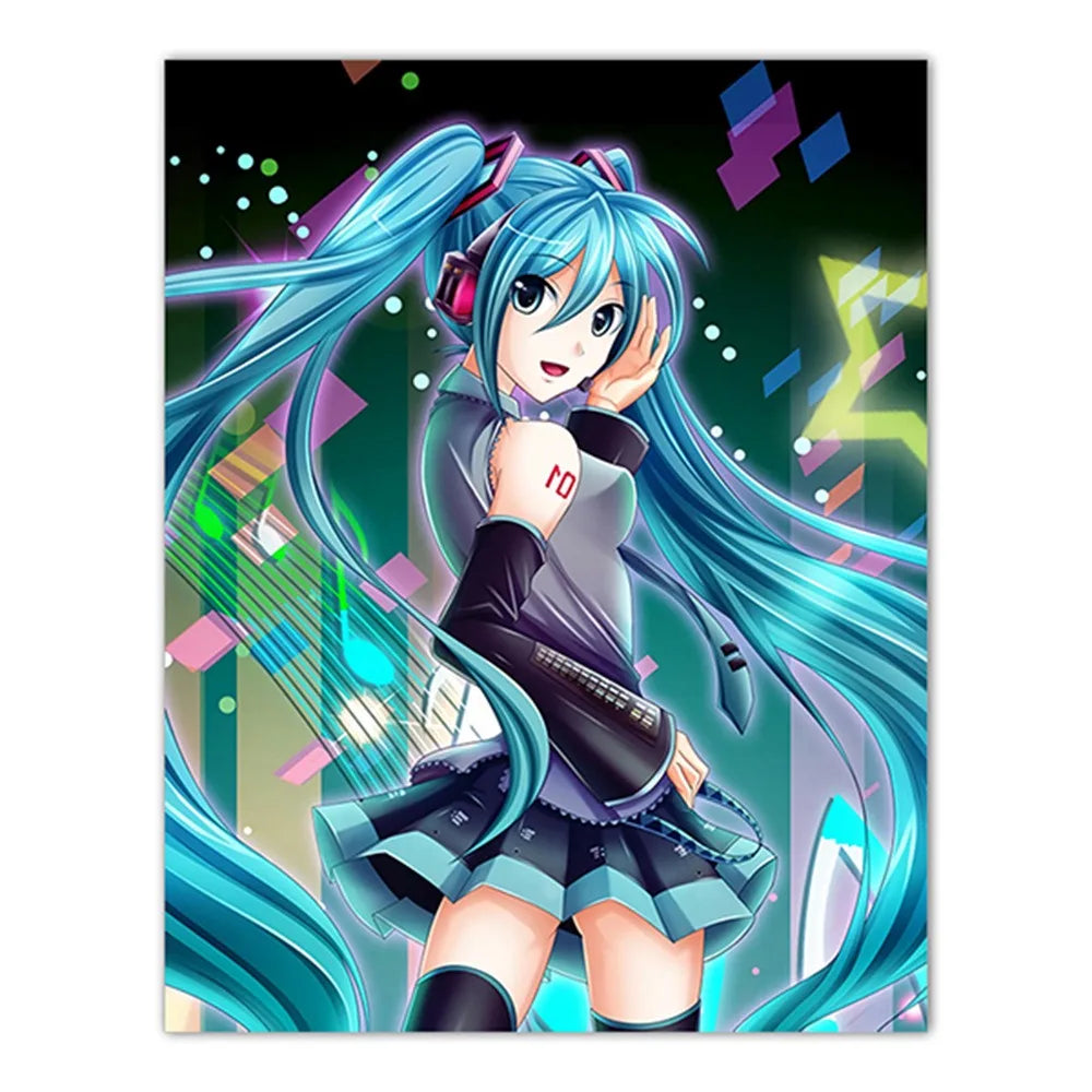 Hatsune Miku Canvas Wall Art Print | Anime Room Decor