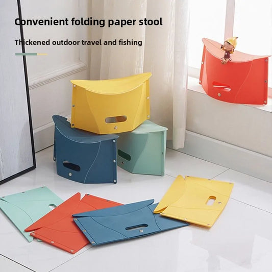 Multi Function Portable Folding Stool Non Slip Plastic Chair Outdoor Camping Fishing Card Folding Shrink Hand Basket Step Stool Peaceful Pleasures Health and Wellness
