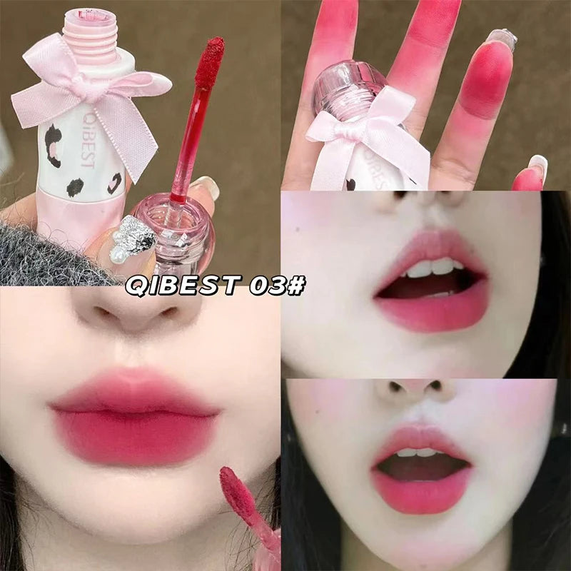 QIBEST Matte Lip Mud Sets Long Lasting Brown Stain Lipgloss Waterproof Liquid Lipstick Nourishing Lip Tint Makeup Kits 4 Colors Peaceful Pleasures Health and Wellness