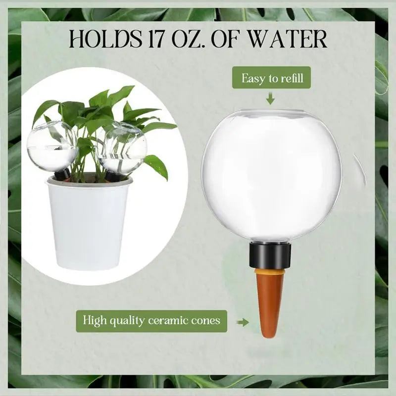 Pot Watering Spikes Automatic Multifunctional Watering Globes 500ml Portable Watering Stakes for Home Balcony Living Room Peaceful Pleasures Health and Wellness