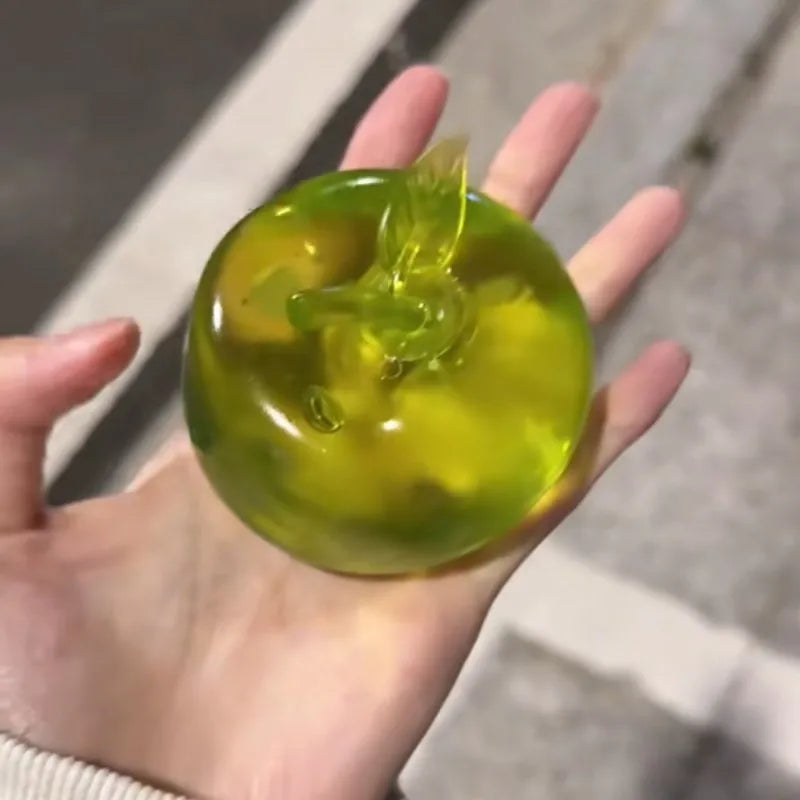 Green Apple Squishy Slow Rising Squeeze Fidget Toy | Stress Ball