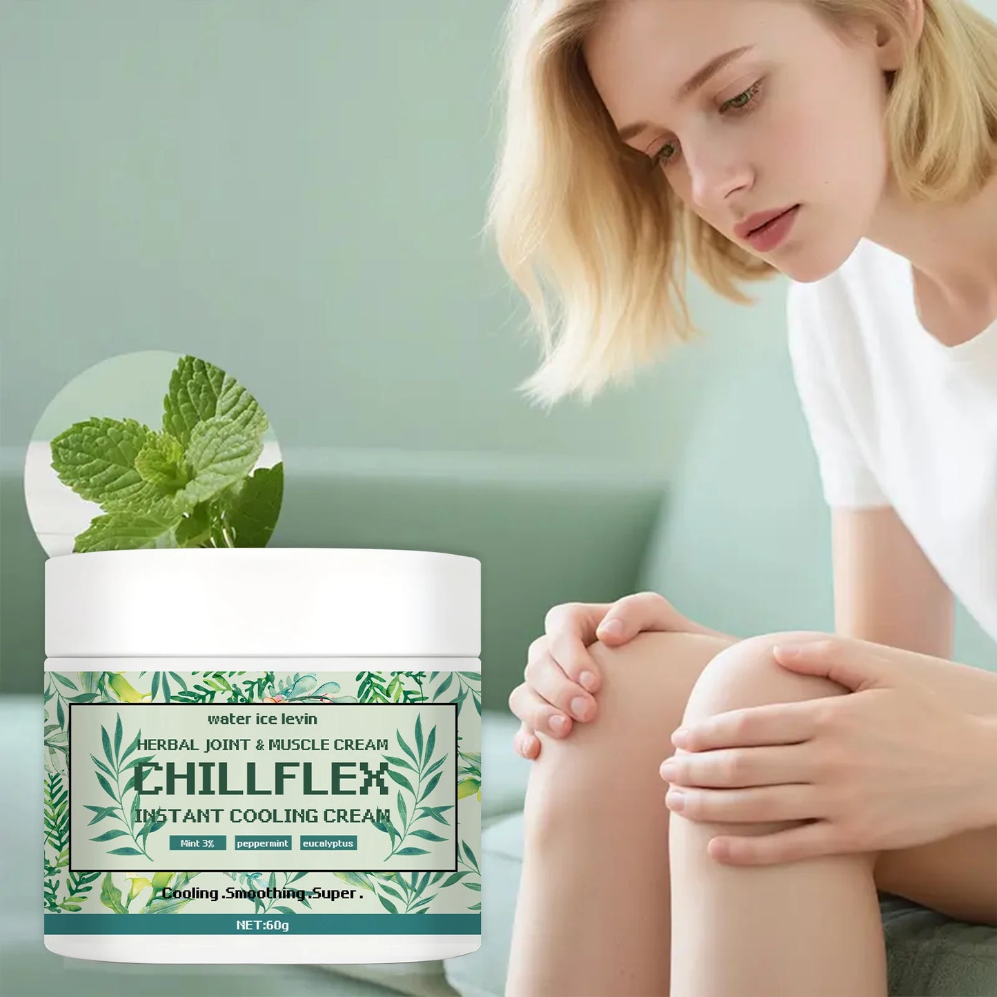 CHILLFLEH Cooling Cream – Mint & Eucalyptus Body Cream 60g