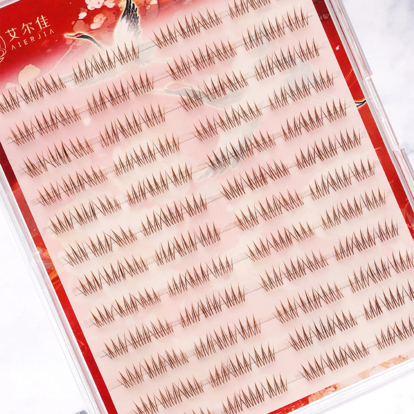 Black/Brown Color C Curl False Eyelashes Natural Look Fluffy Eyelash Clusters Large Capacity Korean Idol Lash Extension Peaceful Pleasures Health and Wellness
