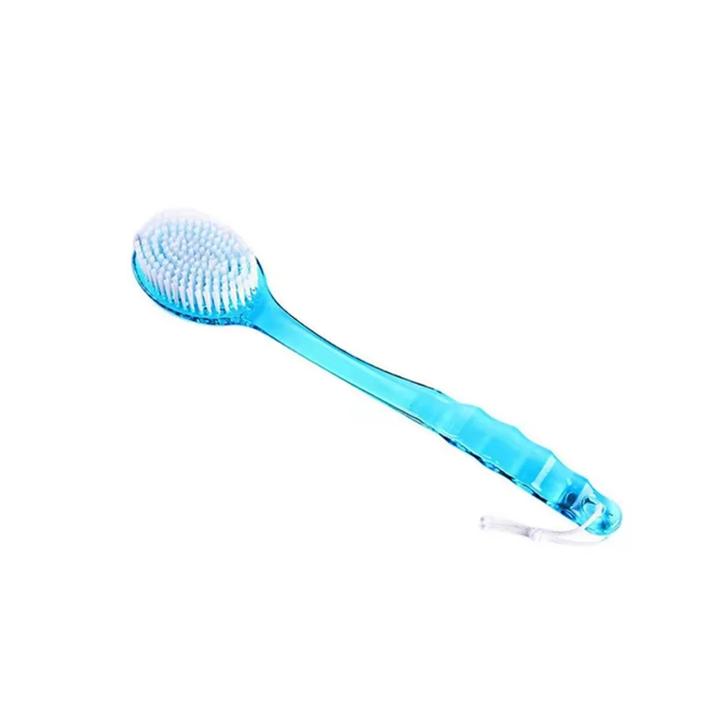 Bath Brush Back Body Bath Shower Sponge Scrubber Brushes With Handle Exfoliating Scrub Skin Massager Exfoliation Bathroom Brush Peaceful Pleasures Health and Wellness Blue