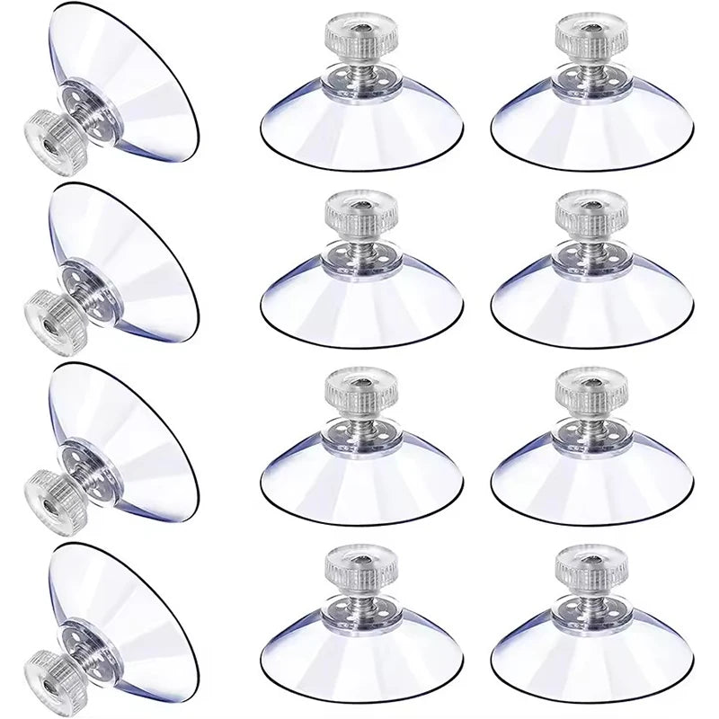 PVC Suction Cups with Screw Nut – Strong Adhesive Holder 5/10pk