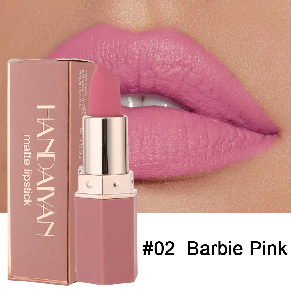 6-Color Matte Lipstick Set – 24H Waterproof Tinted Balm