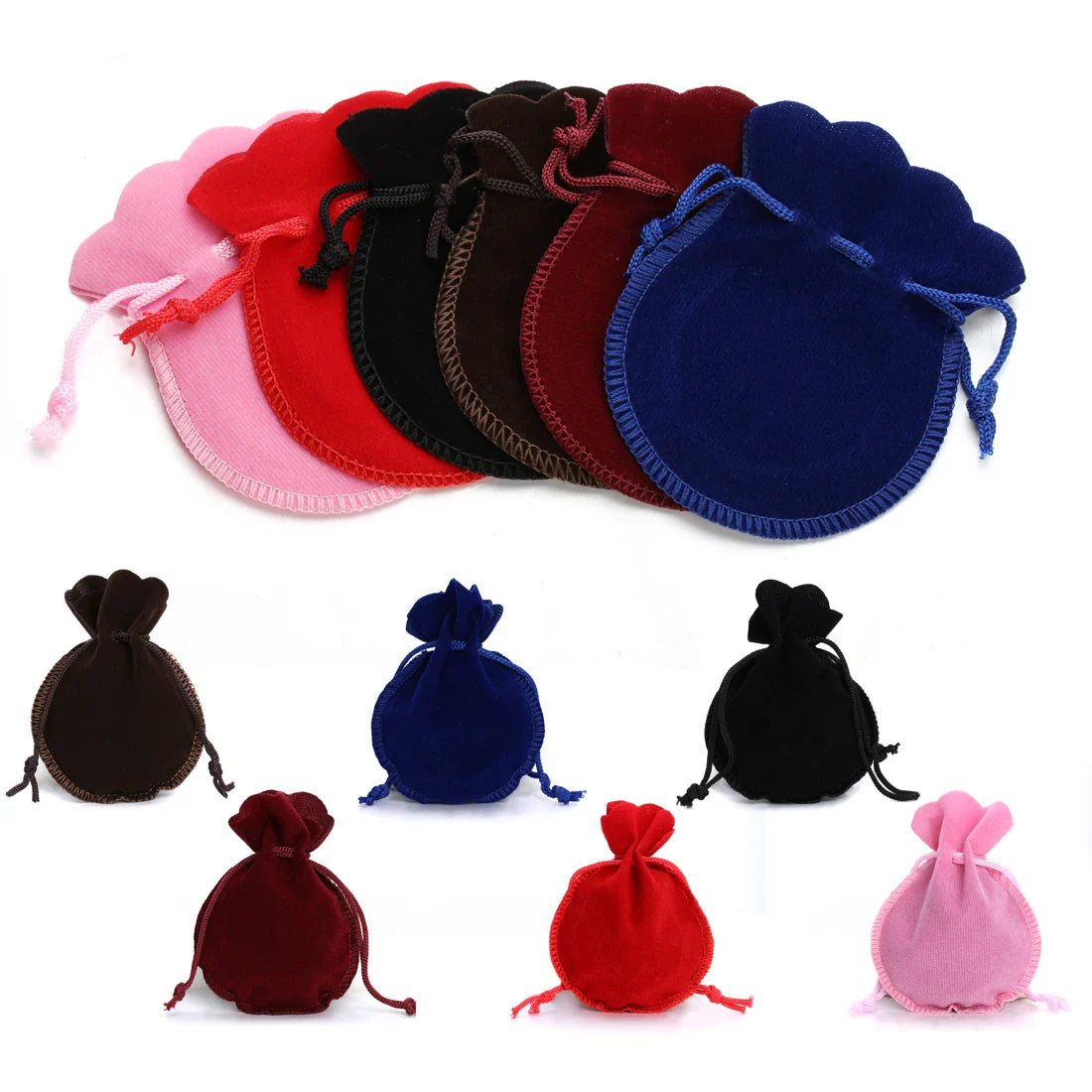 10-Pack Gourd Velvet Drawstring Jewelry Pouches | Gift Bags