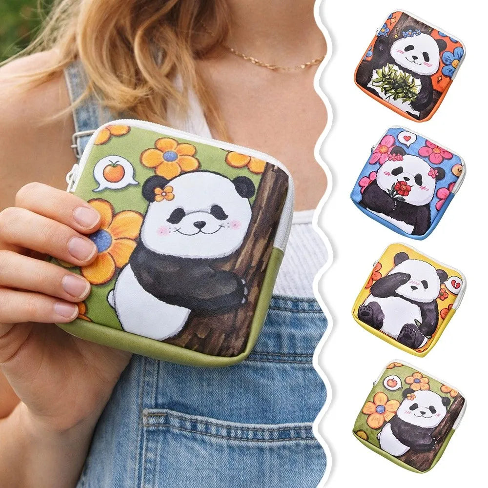 Cute Panda Waterproof Mini Pouch – Multi-Purpose Storage Bag