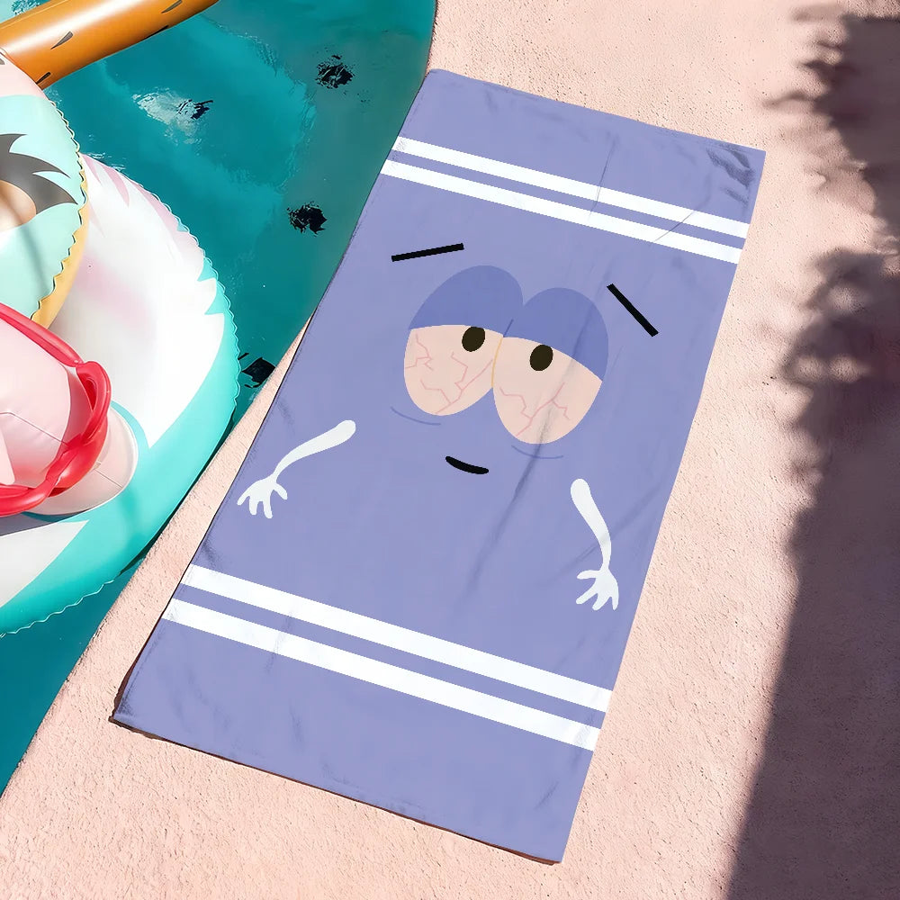 Cute Cartoon Beach Towel – Quick Dry, Soft, Large | Yoga & Swim