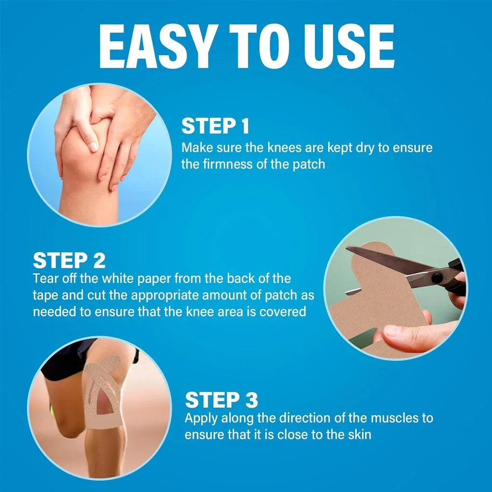 10PCS Kinesiology Tape for Knees,Waterproof & Elastic,Breathable Knee Tape,Athletic Tape Provide Support & Stability for Running Peaceful Pleasures Health and Wellness