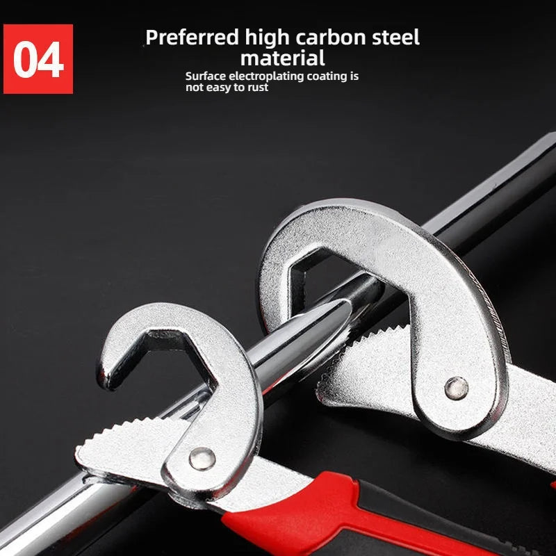 Multipurpose Adjustable Wrench – Quick-Adjust Jaw for Plumbing