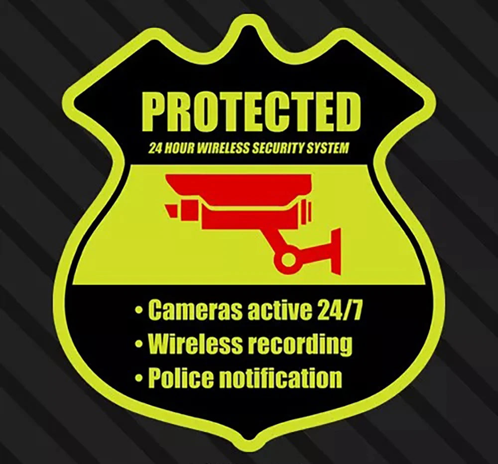 2Pack Home CCTV Security Sticker Video Camera Warning Surveillance Caution Protection5.25x6in Peaceful Pleasures Health and Wellness