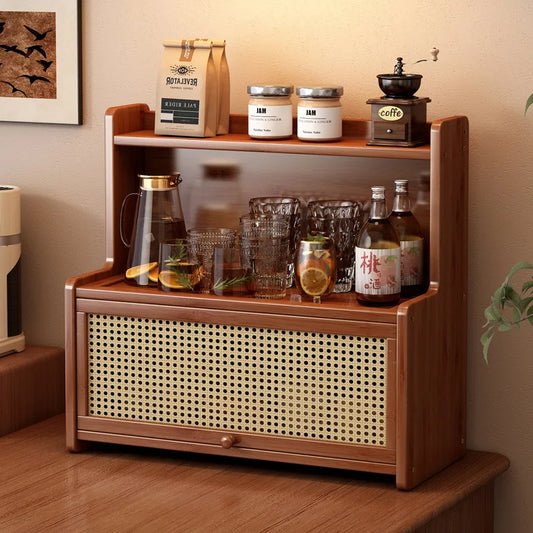 Space Saving Multifunctional Countertop Spice Rack Dustproof Kitchen Organizer Shelf For Home Bathroom Cabinet Storage Peaceful Pleasures Health and Wellness