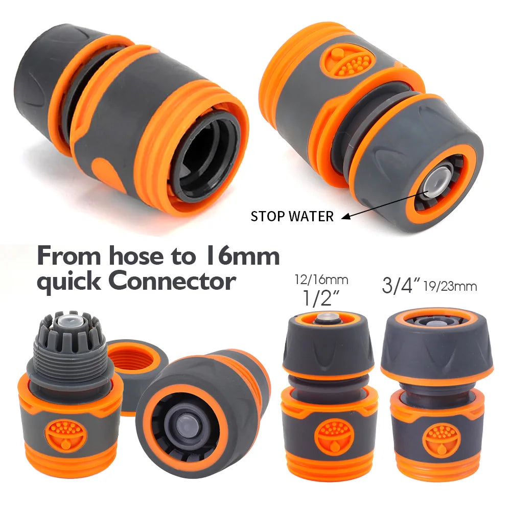 5PCS 1/2" 3/4" Garden Hose Water Tube Joint 12mm 16mm Irrigation Pipe Coupling Adapter Quick Connector for Repair Extender Peaceful Pleasures Health and Wellness