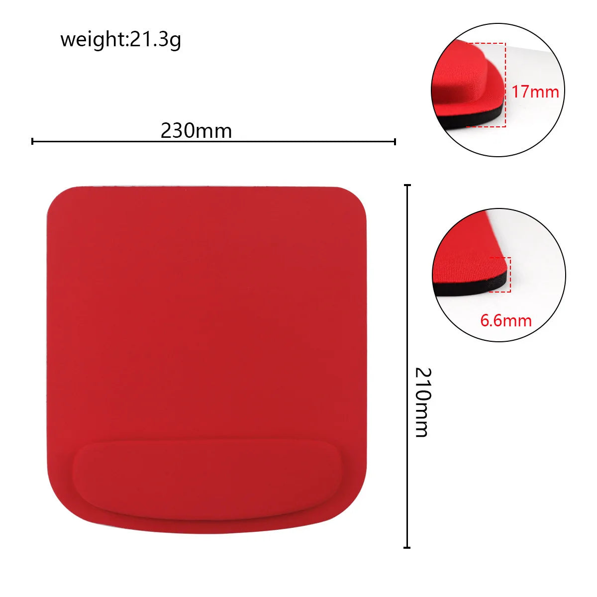 Computer Game Mouse Pad Environmental Eva Ergonomic Mousepad Wrist Pad Solid Color Comfortable Mouse Mats For Office Accessories Peaceful Pleasures Health and Wellness Red