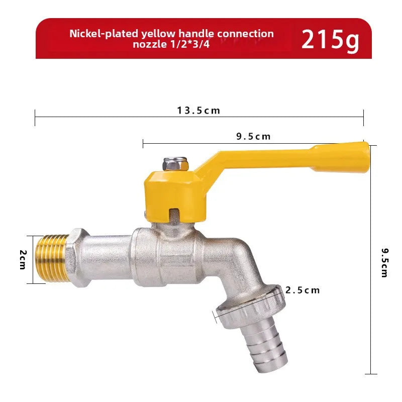 Brass Ball Valve Faucet 1/2" Lever Handle – Garden & Home
