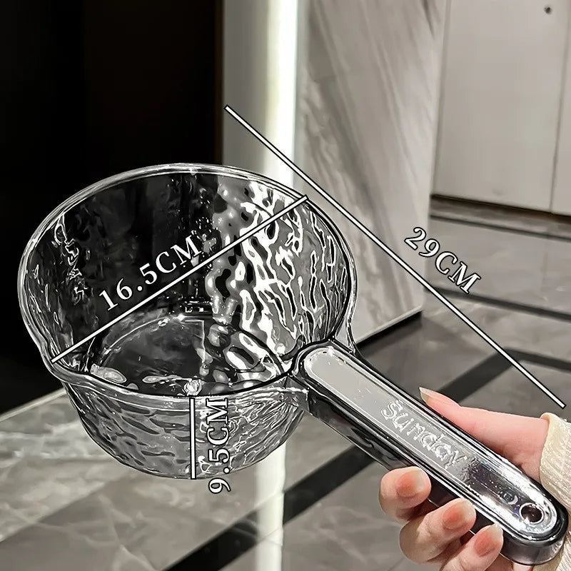 Extra Thick Long Handle Water Scoop – Large Capacity PP Plastic
