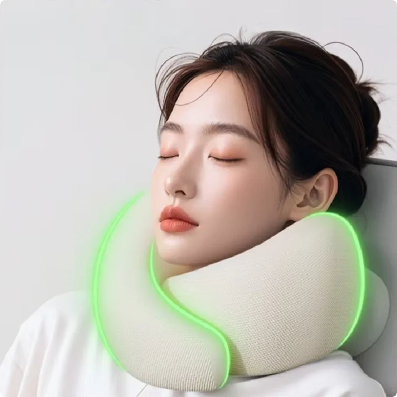 U-Shaped Neck Pillow Neck Support Slow Rebound Adjustable Travel Neck Pillow Washable Memory Foam Sleep Nap Pillows Travel Use Peaceful Pleasures Health and Wellness