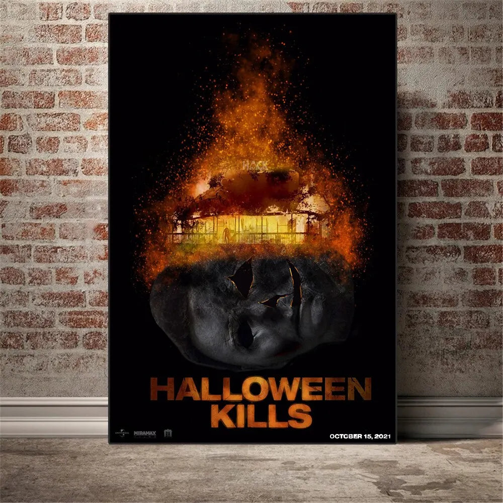 Michael Myers Canvas Wall Art | Halloween Horror Poster Print Canvas Wall Art Peaceful Pleasures Health and Wellness 12 20x30cm Unframed