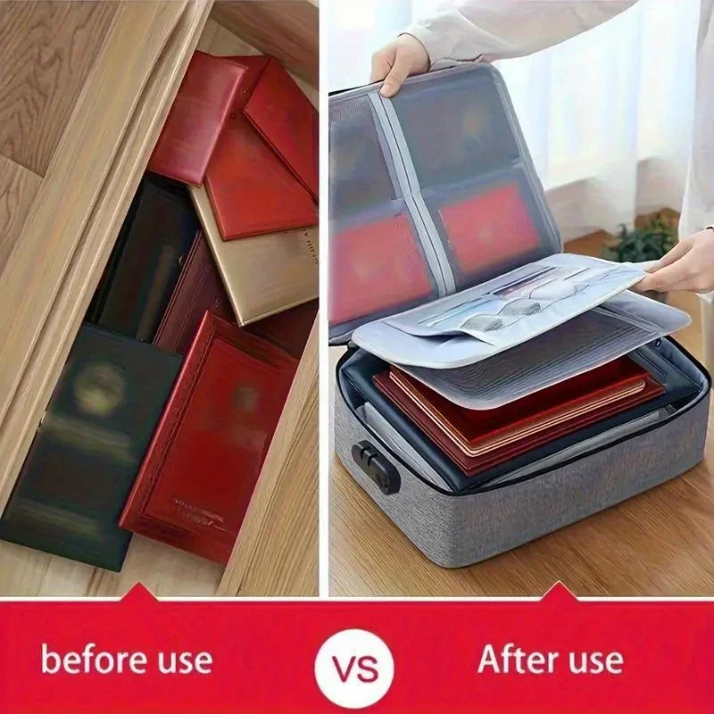 Locking Waterproof Document Organizer Bag | Large Capacity
