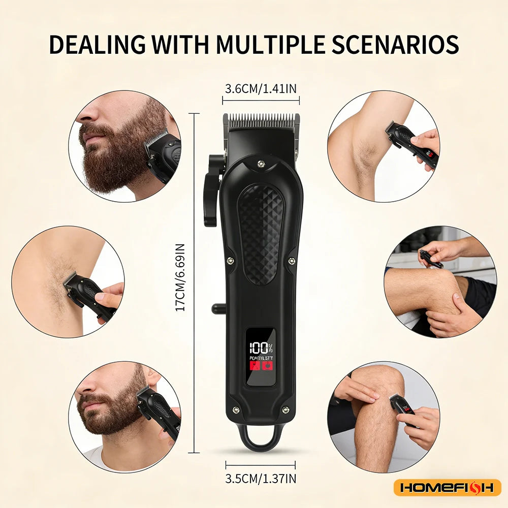 Professional USB Rechargeable Hair Clipper & Beard Trimmer, Cordless, Ideal Gift For Men Peaceful Pleasures Health and Wellness