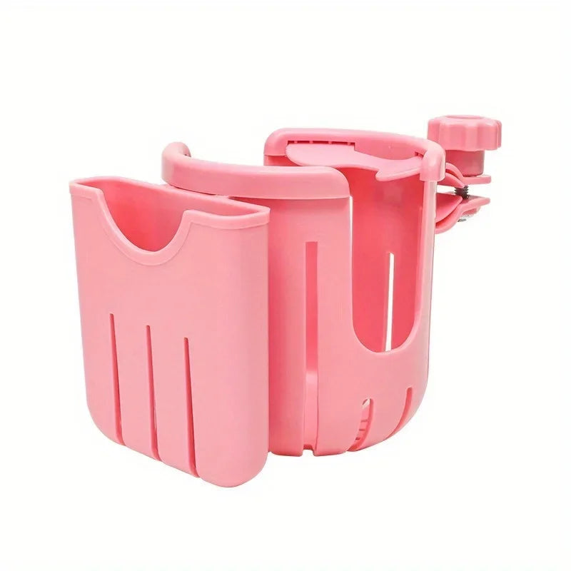 Multi Functional Practical Bicycle Cup Holder Universal Electric Kettle Holder Mobile Phone Holder Baby Stroller Cup Holder New Peaceful Pleasures Health and Wellness Pink