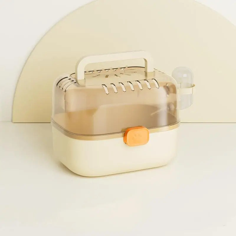 Portable Hamster Travel Cage with Handle & Water Bottle