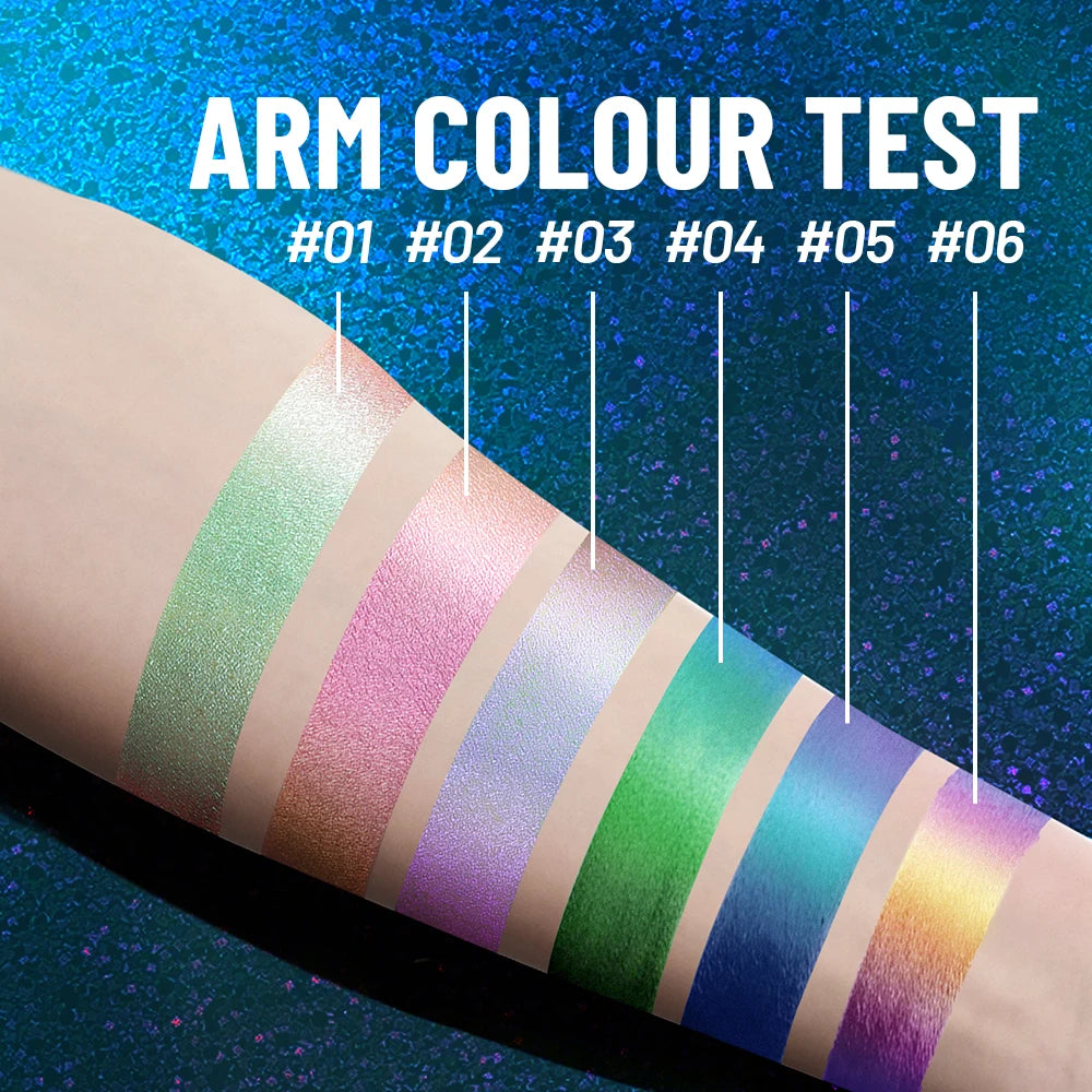 Chameleon Pearlescent Liquid Eyeshadow Illusion Highlight Highlight Fine Shimmer Festival Stage Makeup Peaceful Pleasures Health and Wellness